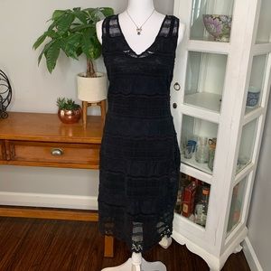 GRAHAM AND SPENCER Black Lace Dress